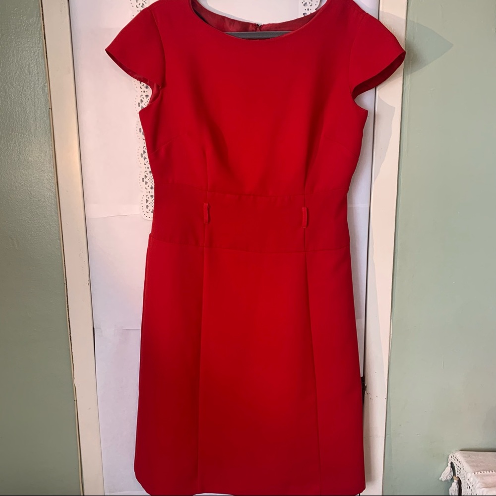 Red Knee Length Dress